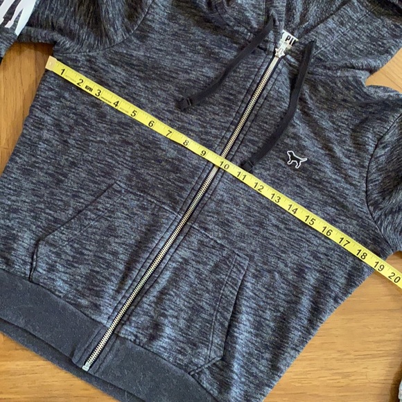 PINK VICTORIA’S SECRET MARLED GRAY HOODIE - Picture 6 of 15